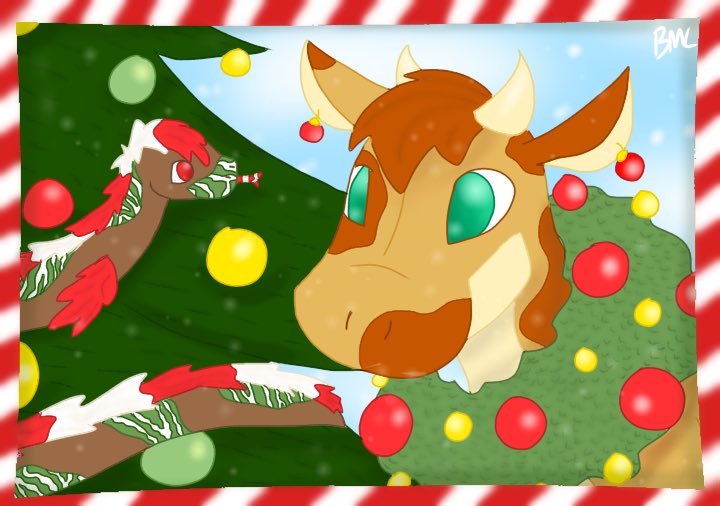 BML1997's tweet photo. My entry for #Ovipets winter art challenge 

Really enjoying colored line art, it has a soft look https://t.co/ZfFz6GpR2Z