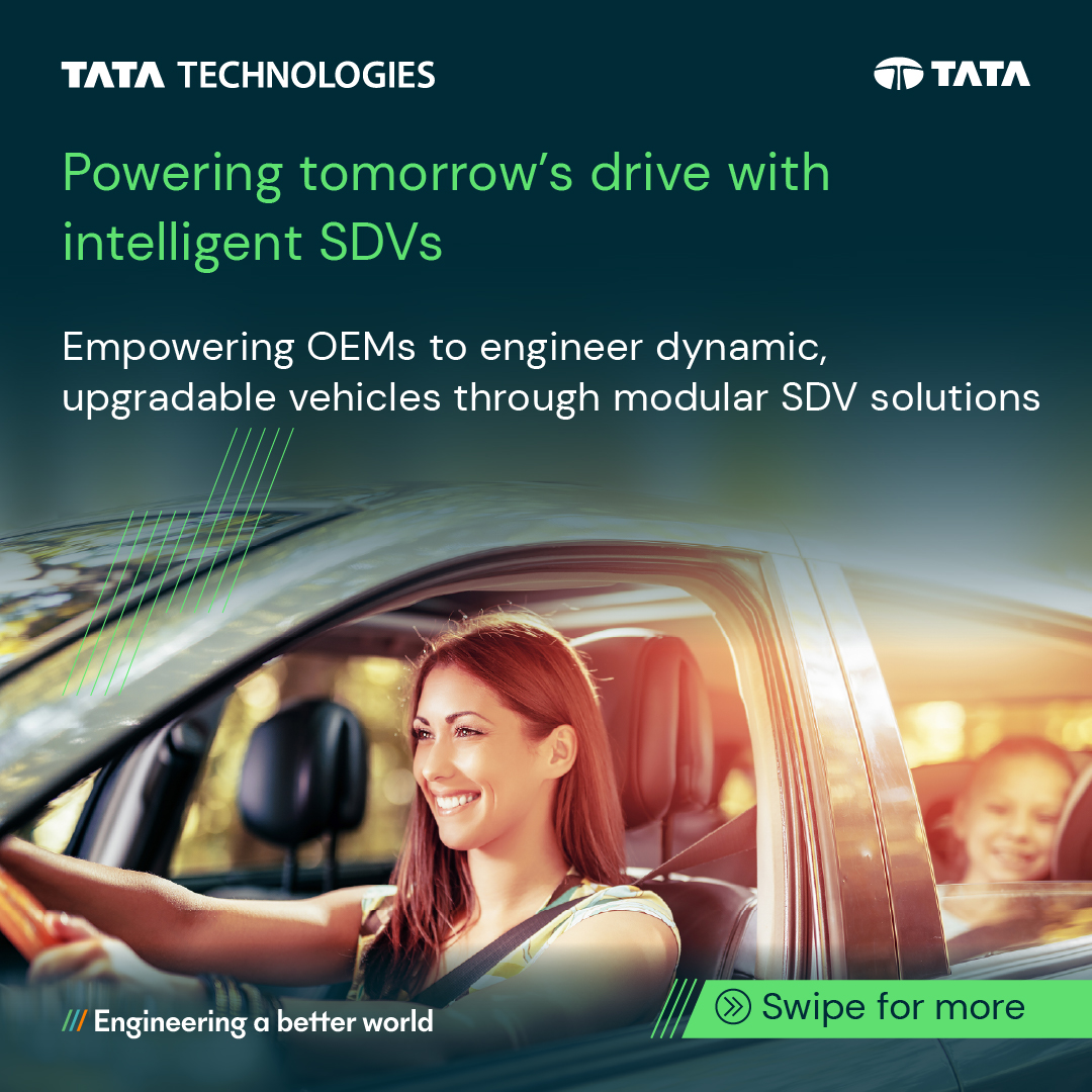 TataTech_News's tweet image. #SoftwareDefinedVehicles (SDVs) - Imagine a vehicle that becomes smarter every time you drive it. That’s the future we’re already helping OEMs build.

At Tata Technologies, we focus on what truly moves the SDV journey forward. From centralized E/E architectures and OTA-ready…