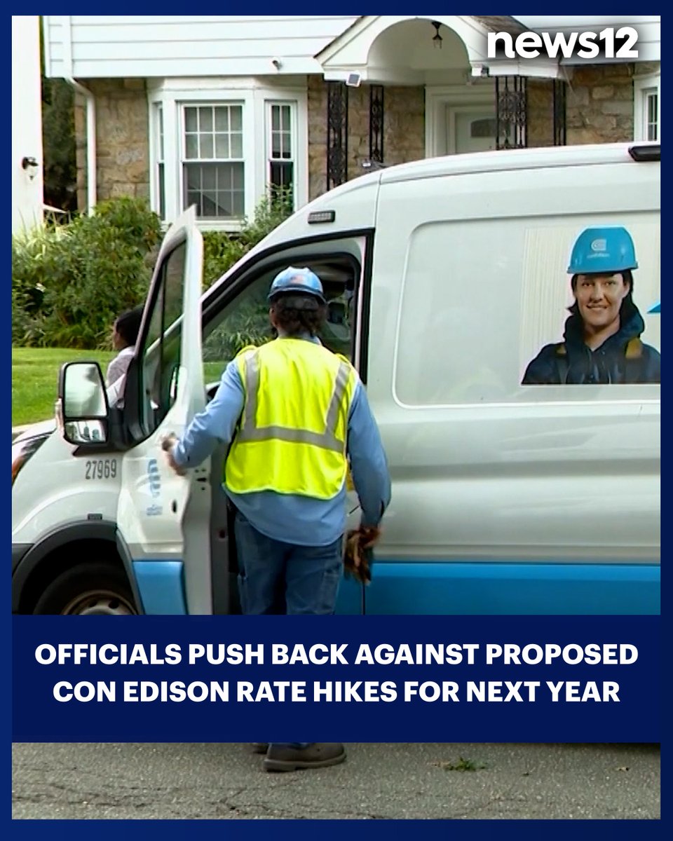 News12WC's tweet photo. PROPOSED RATE HIKES: State and local officials push back against proposed Con Edison rate hikes for next year. 

#News12 #Westchester #HudsonValley #ConEdison #Utility #RateHikes #LocalNews #News

https://t.co/cad67bny1Y https://t.co/9ftesHdd8m