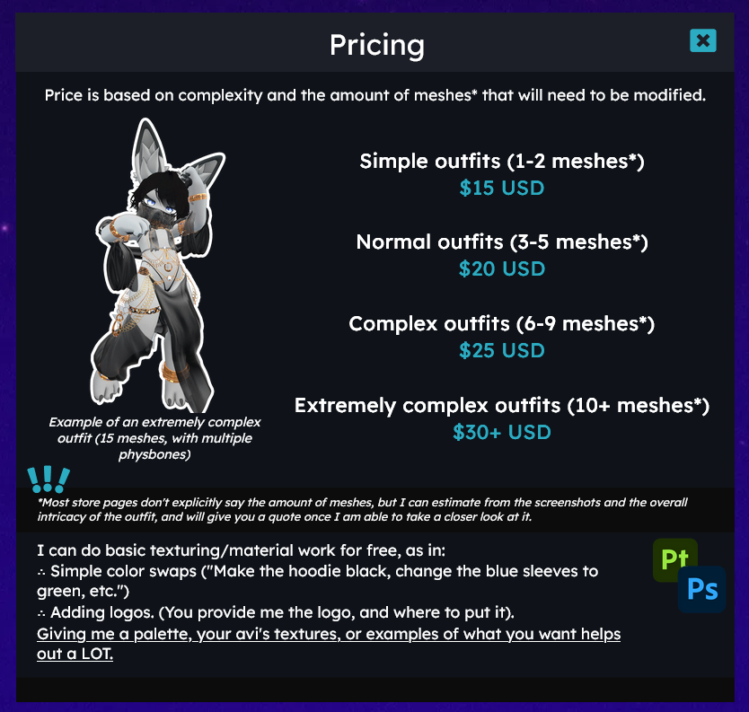 Just a little heads up!
I'm gonna be increasing my comission prices starting next year (January 1st) 
So if you're looking to get comfy clothes fitted for the winter festivities, all slots are open right now!