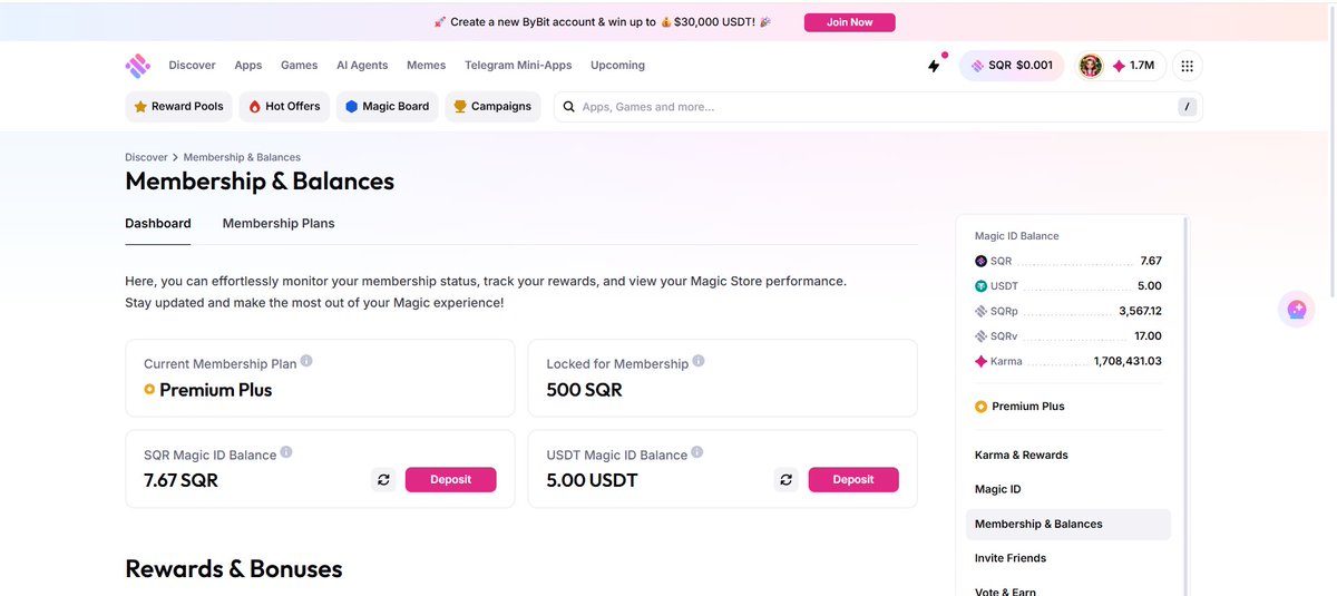 metaazoo's tweet photo. What is Magic Membership in @MagicSquareio?🪄

It’s your key to unlocking premium benefits, boosted rewards and exclusive access across the entire Magic Square ecosystem. 

Here’s why it’s one of the strongest utility models in Web3👇 https://t.co/eZuDvKNZO6