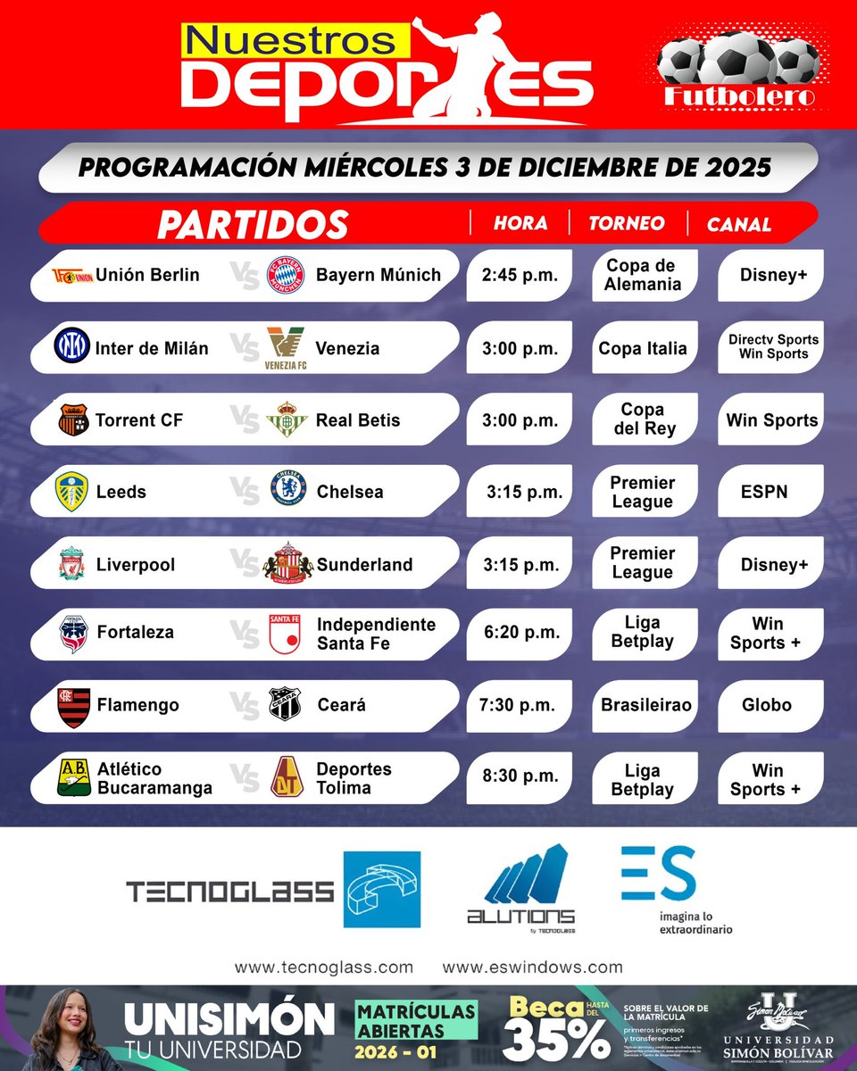 nuestrosdporte2's tweet image. #Programación deportiva del miércoles