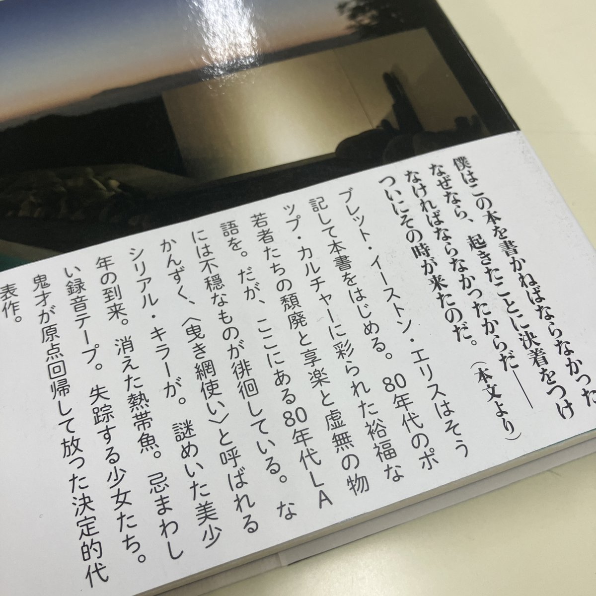 ブレット・イーストン・エリス『いくつもの鋭い破片』（上下2巻／1月 
