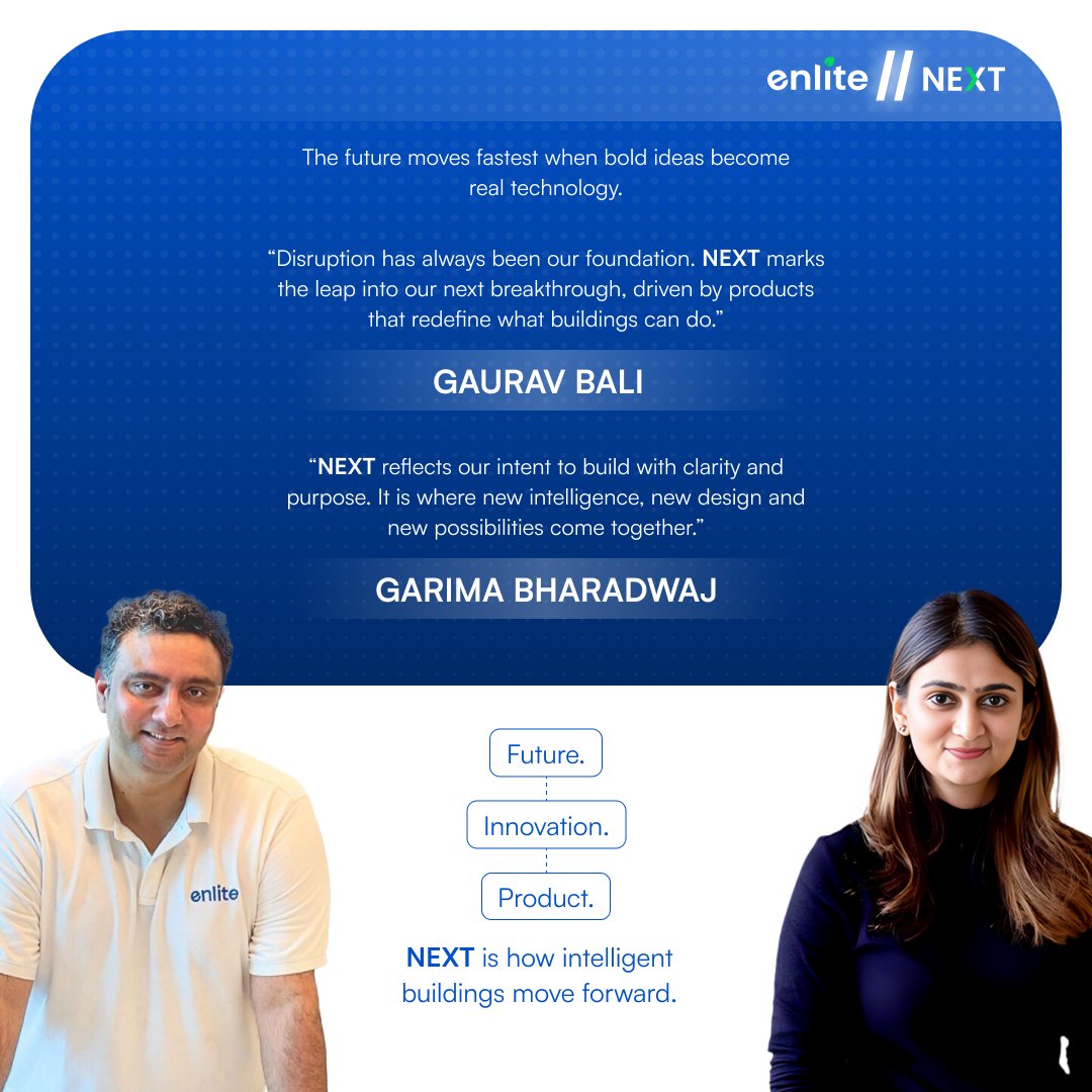 Enlite // NEXT may have wrapped, but one thing stayed with everyone - the clarity of the founders’ vision. Gaurav and Garima didn’t just host an event; they crafted an experience built on thoughtful design, meaningful innovation and technology.

#EnliteNEXT #FoundersVision