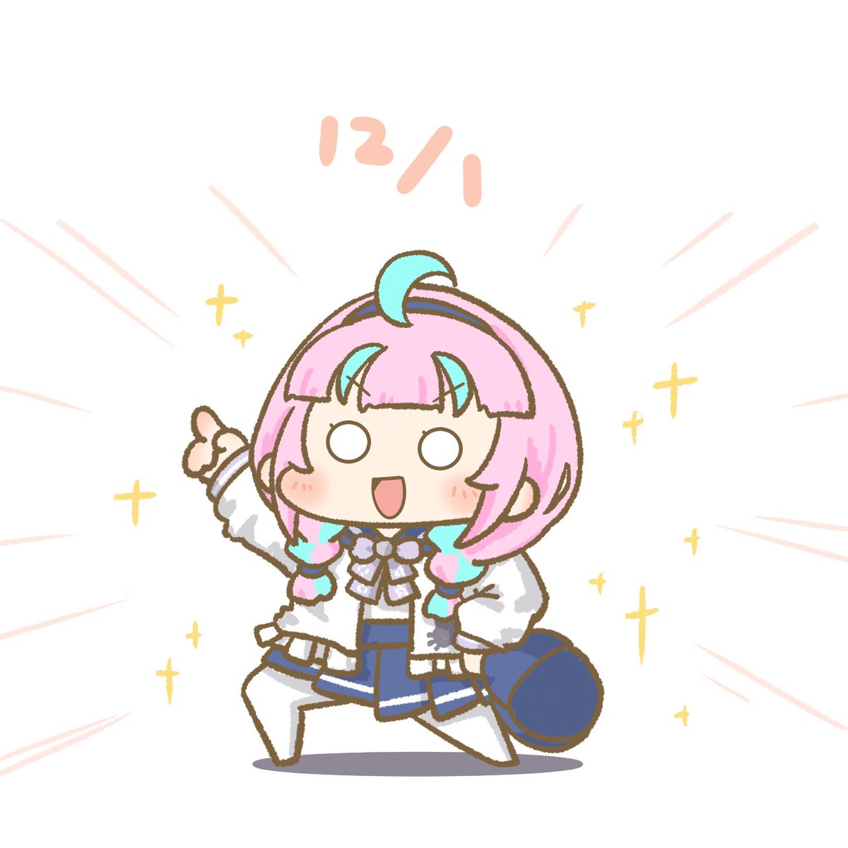 _φ(･ω･｡)間が空くと申し訳ないから、今の元気いっぱいを込めて⚓️次は周りもにぎやかに描きたいな
#あくあーと