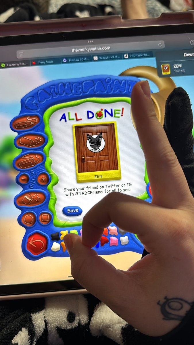 ArtKatRandom's tweet photo. This was lowkey fun af ^u^ #TADCFriend #tadcoc got to see my baby zen on a door ☺️ https://t.co/kXOLYRh19P