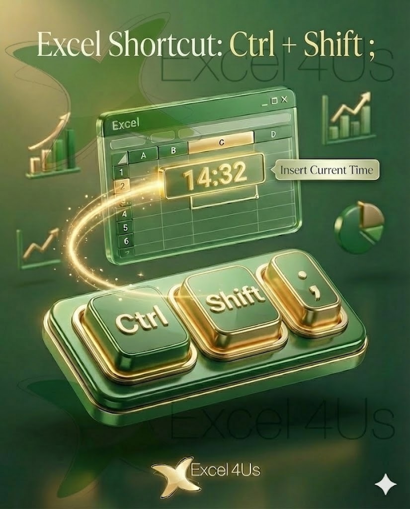 Excel4UsJo's tweet image. اختصارات إكسلاوية ⌨️💚

Ctrl + Shift + ;
⬅️ بدخّل الوقت الحالي تلقائيًا وبالصيغة اللي جهازك بفهمها!

وبثانيتين:
📅 Ctrl ; = تاريخ اليوم
⏱️ Ctrl Shift ; = الوقت الآن

جربهم… واعترف: كنت بتعرف التوأم؟ ⚡️

#Excel #ExcelTips #ExcelShortcuts #Excel4Us