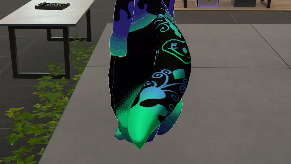 Done with me vrc avatar :333 
heres the Weird radioactive mayu!: