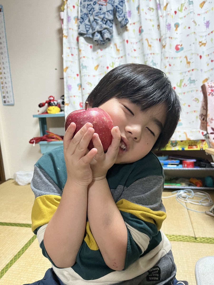 black_tree0406's tweet photo. なんだかたくましくなったなぁ🥰

#愛息子
#りんご🍎 https://t.co/oHQuupYnYg