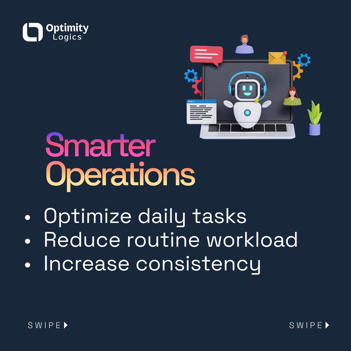 optimitylogics's tweet image. AI in Your Daily Workflow 🤖✨

Smarter operations that simplify your day
Fewer errors with higher accuracy
Work faster, achieve more, and stay ahead

#AIWorkflow #ArtificialIntelligence #DigitalTransformation #FutureOfWork #TechInnovation #TechStartups #OptimityLogics