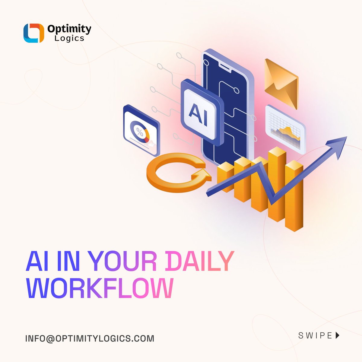 optimitylogics's tweet image. AI in Your Daily Workflow 🤖✨

Smarter operations that simplify your day
Fewer errors with higher accuracy
Work faster, achieve more, and stay ahead

#AIWorkflow #ArtificialIntelligence #DigitalTransformation #FutureOfWork #TechInnovation #TechStartups #OptimityLogics