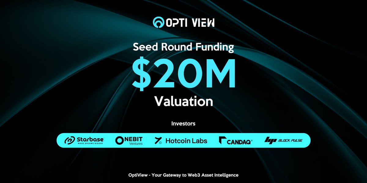 optiview_x's tweet image. 💎 Fundraising Announcement

We’re excited to announce that OptiView has successfully closed its Seed Round investment at a $20M valuation.

🏆 Investment Led by:
• Starbase @starbaseacc

🤝 With Investors from:
• Onebit Ventures @onebit_ventures
• Hotcoin Labs @hotcoinlabs
•…
