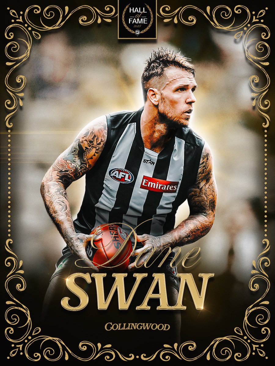 258 games, 2010 Premiership, 2011 Brownlow Medal, 5 x All-Australian and now Collingwood Hall of Famer 🌟

Dane Swan tonight joins the greats of our Club as a member of our Hall of Fame.