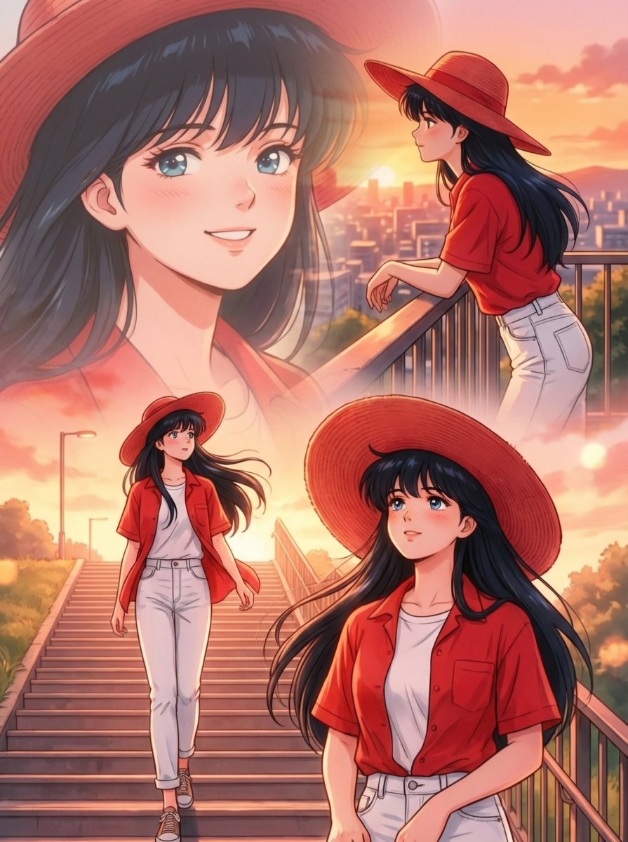 鮎川まどかの胸キュンシーンに再び｡💓
#健全なイラストね
#SFW_illustration
#きまぐれオレンジロード 
#鮎川まどか
#Ayukawamadoka
#AIイラスト