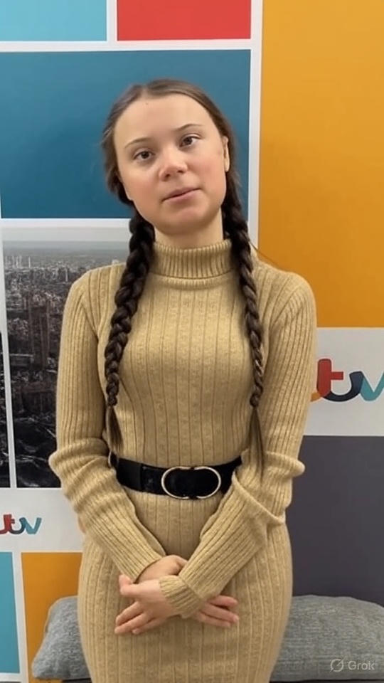 GJohnson_1978's tweet image. Oh look, Greta Tobin @Lauratobin1 has arrived back at the studio after a waste of fuel travelling to various destinations dressed like a pimp girl to present the #ClimateScam #NetZero weather.
Hypocrisy at its finest, tells viewers not to travel but it&apos;s fine for Greta Tobin.