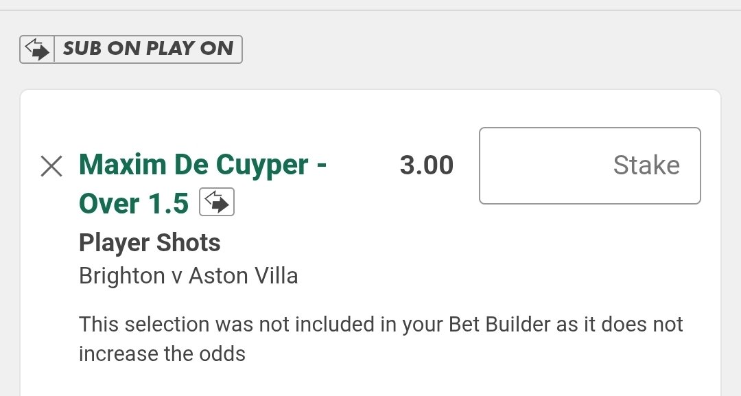 cashingpropss's tweet image. Brighton vs Aston Villa 

Maxim De Cuyper Over 1.5 shots @ 3.00

Maxim De Cuyper Over 2.5 shots @ 7.00

These odds are absolutely insane , Mitoma is still doubtful to return which could see De Cuyper start at LW as he did in the previous game against Forest. Even though De Cuyper…