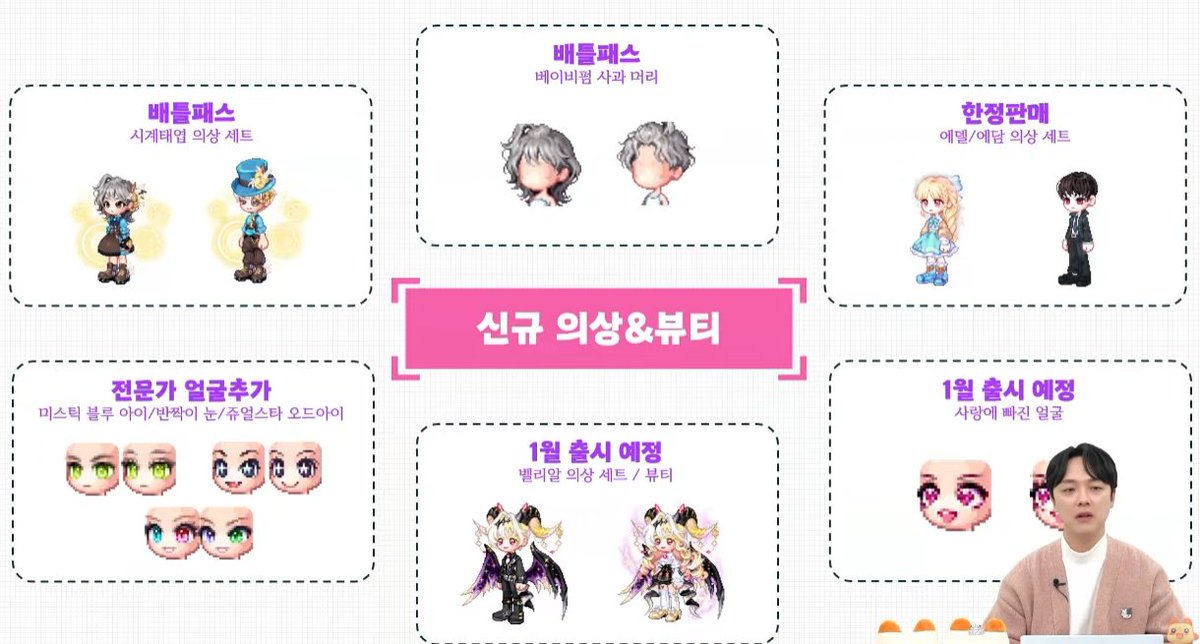 라테일 2025 4분기업데이트 (신규꾸미기)
> npc월드컵 의상세트 에델/에담
신규 전문가얼굴
신규 특수얼굴