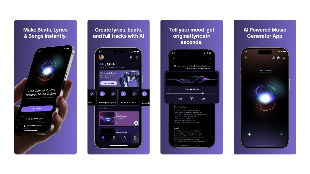After designing this AI music generator app, I created the App Store screenshots to showcase the product. 

A well-designed App Store builds trust and helps users understand the product at a glance, which is what turns visitors into active downloads.

#opentowork #ProductDesign