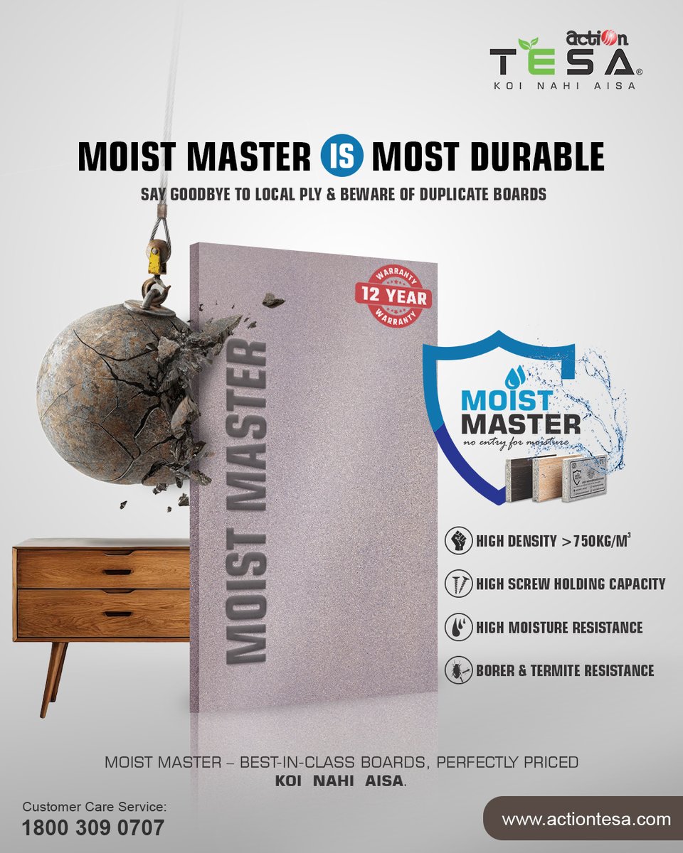 Moist Master is designed to meet the specific needs of coastal regions and damp areas, and the best part is that it fits perfectly within your budget. Choose Moist Master: best in its class and perfectly priced.
#MoistMaster #ActionTESA #KoiNahiAisa #CoastalReady #BudgetFriendly