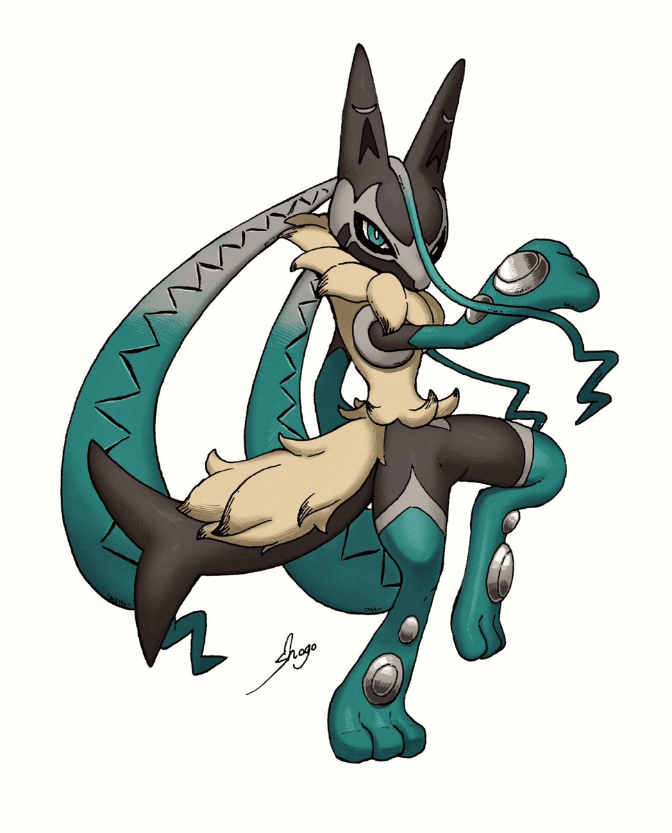 メガルカリオZ描きました