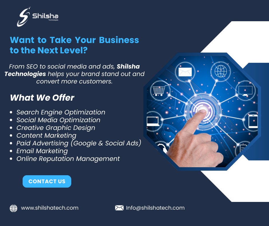 shilshatech's tweet photo. 🚀 Grow your business faster with Shilsha Technologies!

We offer SEO, social media, content, design, paid ads &amp; more to boost visibility and drive results.
Let’s elevate your digital presence!

#DigitalMarketing  #SEO #SocialMediaMarketing  #BusinessGrowth  #ShilshaTechnologies https://t.co/pzazzUZLRe