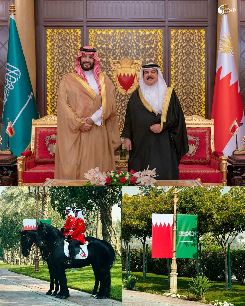 TheSaudi_post's tweet photo. الديوان الملكي السعودي: 

بناءً على توجيه الملك سلمان .. 
غادر ولي العهد الأمير محمد بن سلمان إلى البحرين لترؤس وفد السعودية المشارك في الدورة الـ (46) للمجلس الأعلى لمجلس التعاون، والاجتماع الرابع لمجلس التنسيق السعودي - البحريني 🇸🇦 🇧🇭 

#محمد_بن_سلمان_في_البحرين https://t.co/QsSFkHEMdX