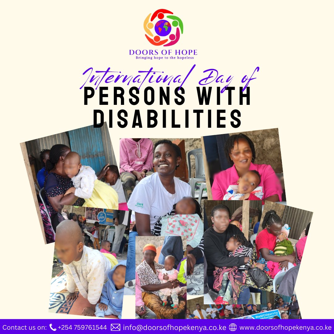 hope_doors's tweet photo. Today we celebrate the dignity, leadership, and resilience of persons with disabilities.
Inclusion is a right not a request.
Doors of Hope Kenya continues to remove barriers and open opportunities for all.
#WorldDisabilityDay #BillionStrong #SDGs @followers https://t.co/Z98MGIS2NW