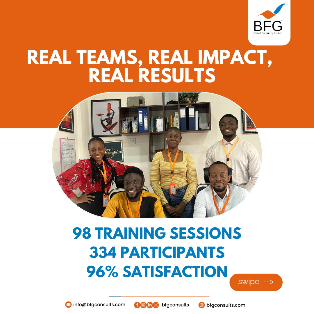 BFGConsults's tweet image. Every number here reflects real transformation. 
Teams are performing better, collaborating smarter, and leading with confidence. Want training that delivers results? Comment "TRAINING" to get our Smart Training Blueprint.
#BFGConsults #SmartTraining #TeamGrowth