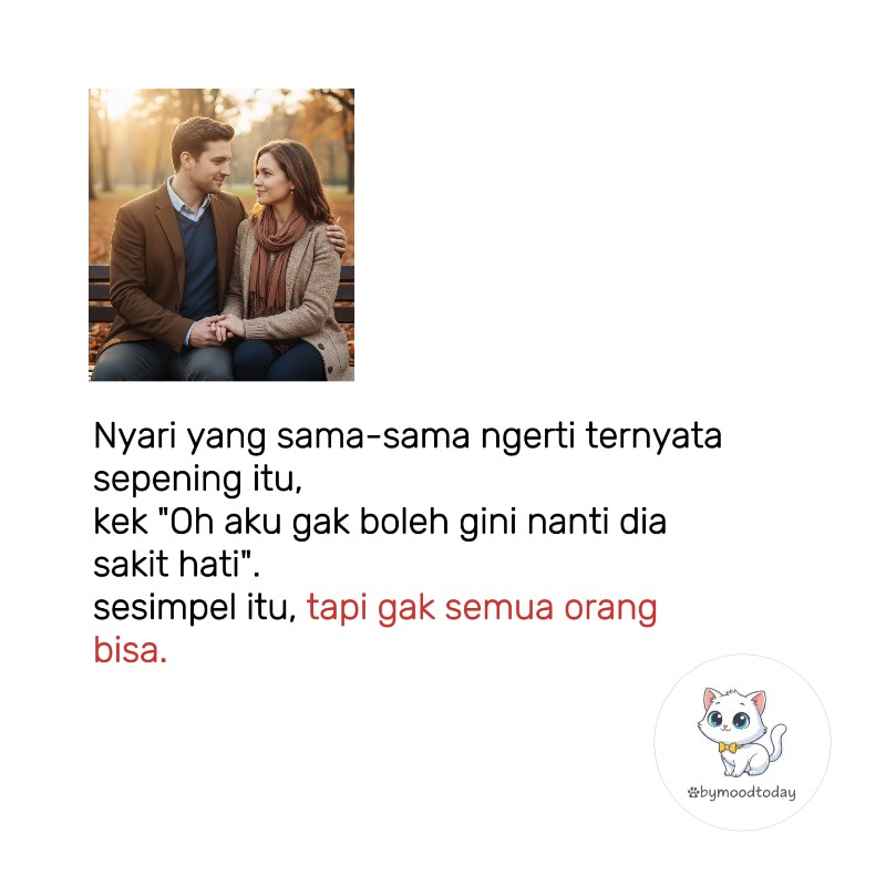 ai_kd168's tweet image. Nyari yang Sama Sama Ngerti Itu Penting
#hubungan #relationshipgoals #motivasi #fyp #pengertian #peka #quotesindonesia