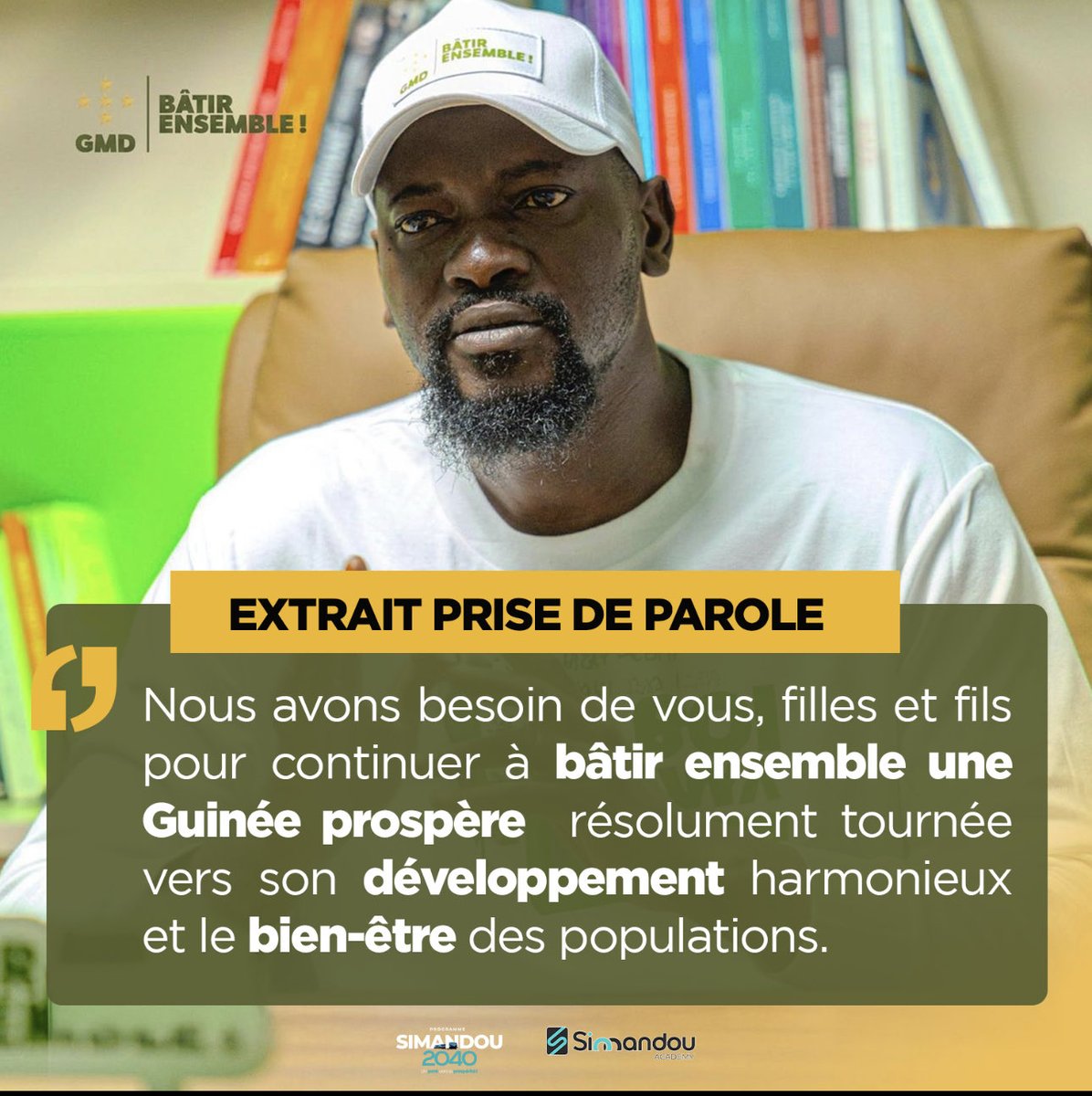 DJIBAGMD's tweet photo. VIVE LE CANDIDAT MAMADI DOUMBOUYA,LE PRÉSIDENT DE LA GÉNÉRATION POUR LA MODERNITÉ ET LE DÉVELOPPEMENT #GMD
#GMD
#BatirEnsemble
#PresidentMamadiDoumbouya https://t.co/RBneT12fns