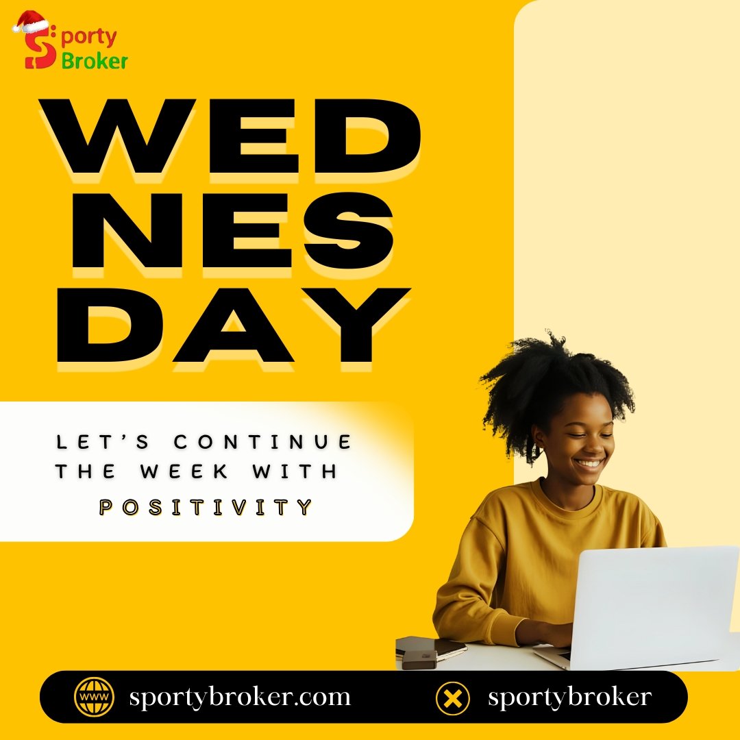 Sportybroker's tweet photo. Let’s continue the week with positivity and profits.
Your winning edge starts at https://t.co/cbDDWclNTi
#sportbetting #FREEBET #StakeWisely #Sportybroker https://t.co/nTKzkqADsO