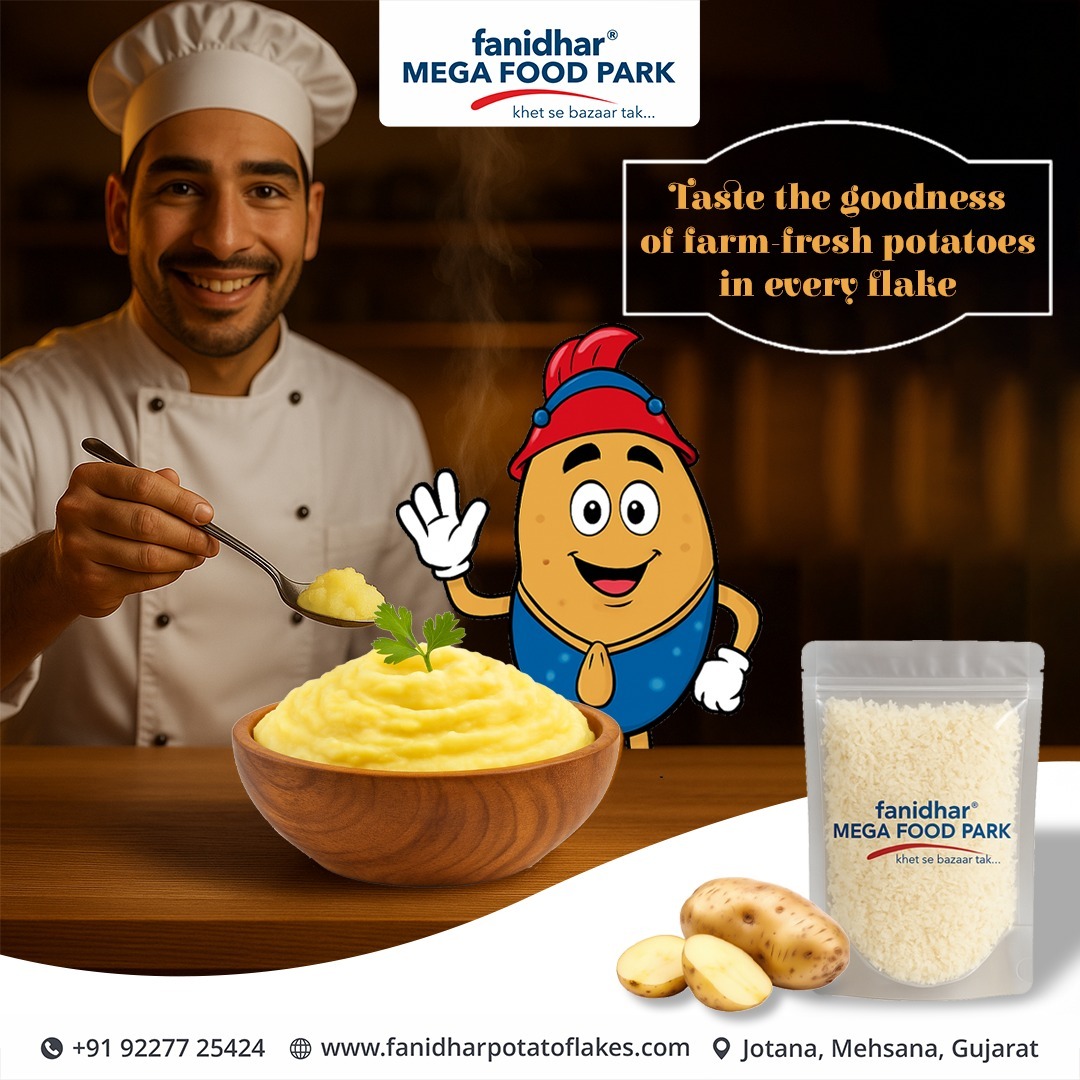 Fanidharmega's tweet photo. Wholesome flavour starts with the right ingredients.
From creamy textures to consistent quality — these potato flakes make every recipe chef-approved!

#Fanidharmegafoodpark #PotatoFlakes #FoodManufacturing #ChefApproved #Mrflakos #QualityIngredients #B2BFoodSupply #SnackMakers https://t.co/gPItddEZY1