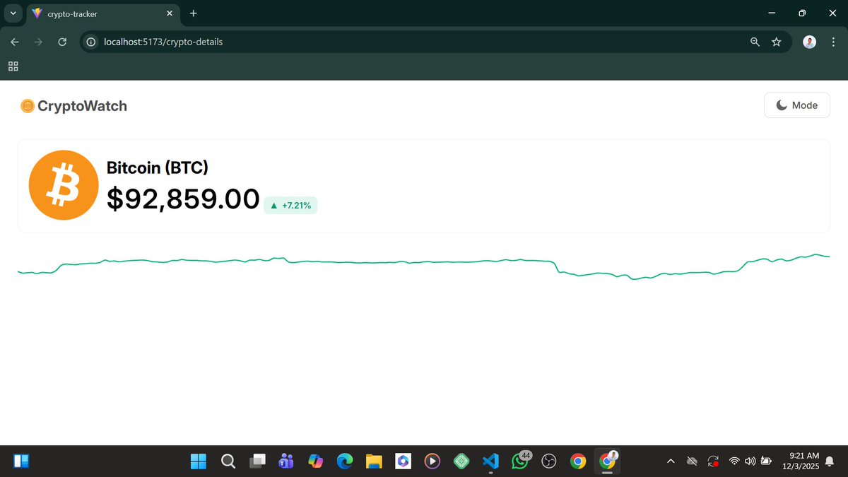 web_Deji_Dev's tweet image. WIP: A day wrestling with real-time data for the crypto chart. 😵‍💫
​Challenge = getting data to stream smoothly without re-rendering the component constantly. Memoisation is key.
​Any favourite tricks for high-frequency chart updates? 👇
​#FrontendDev #ReactJS #DataVisualization