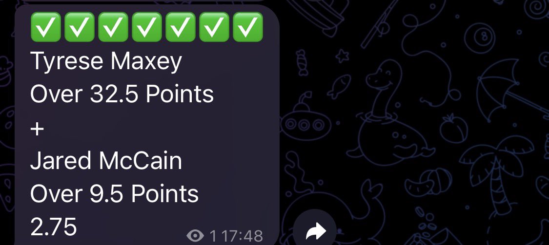 SAMURAIBETS7's tweet image. 💰💰💰💰💰💰💰💰

SWEEEEEEEEP💣

✅Jalen Williams o18.5 Pt 1.89
✅Tyrese Maxey U7.5 Assists 2.06
✅PARLAY 2.75