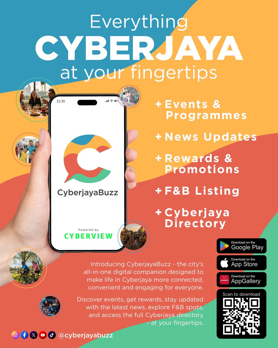 CyberjayaBuzz's tweet photo. To Cyberjaya peeps... finally kita dah ada app!! 😭🔥

Semua info dalam satu app. Nak tahu pasal apa,
🎉 Event terbaharu?
🍔 Port makan best?
🎁 Hadiah &amp; promo?
📰 Update terkini Cyberjaya?
📍 City directory?

@Twt_Cyberjaya https://t.co/S9qf0XeRPs