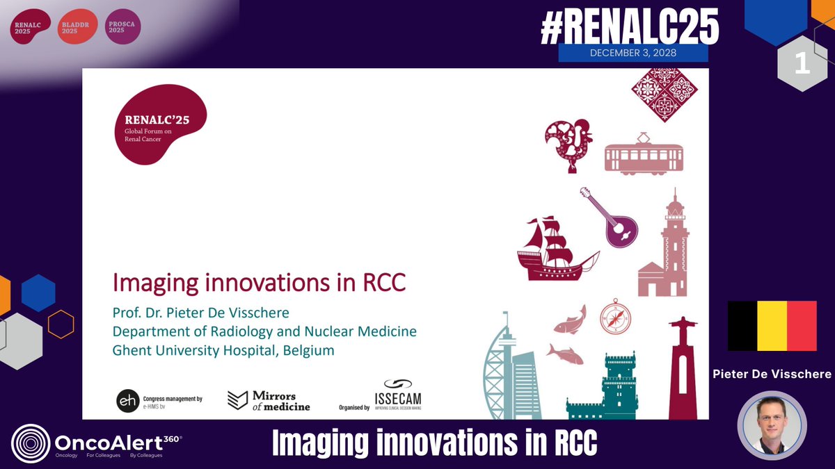 OncoAlert's tweet photo. Kicking off Day One of #RENALC25 #GlobalForum25 in Portugal π΅πΉ
Kicking off with a presentation from Dr. Pieter De Visschere from Ghent, Belgium π§πͺ
Imaging innovations in Renal Cell Carcinoma #KidneyCancer
Discussing Traditional diagnostic workup of renal mass, MRI Clear Cell Likelihood score and 3D modeling
@Ric_Campi
@nachoduranm
@FontesMario
@fontev1
@PGrivasMDPhD
@TeeleKuusk
@lisapic
@PignotG
@tompowles1
@HenningPlage
@RotteySylvie
@b_szabados
@nataliagandur
@DrRishabhOnco
@mirrorsmed