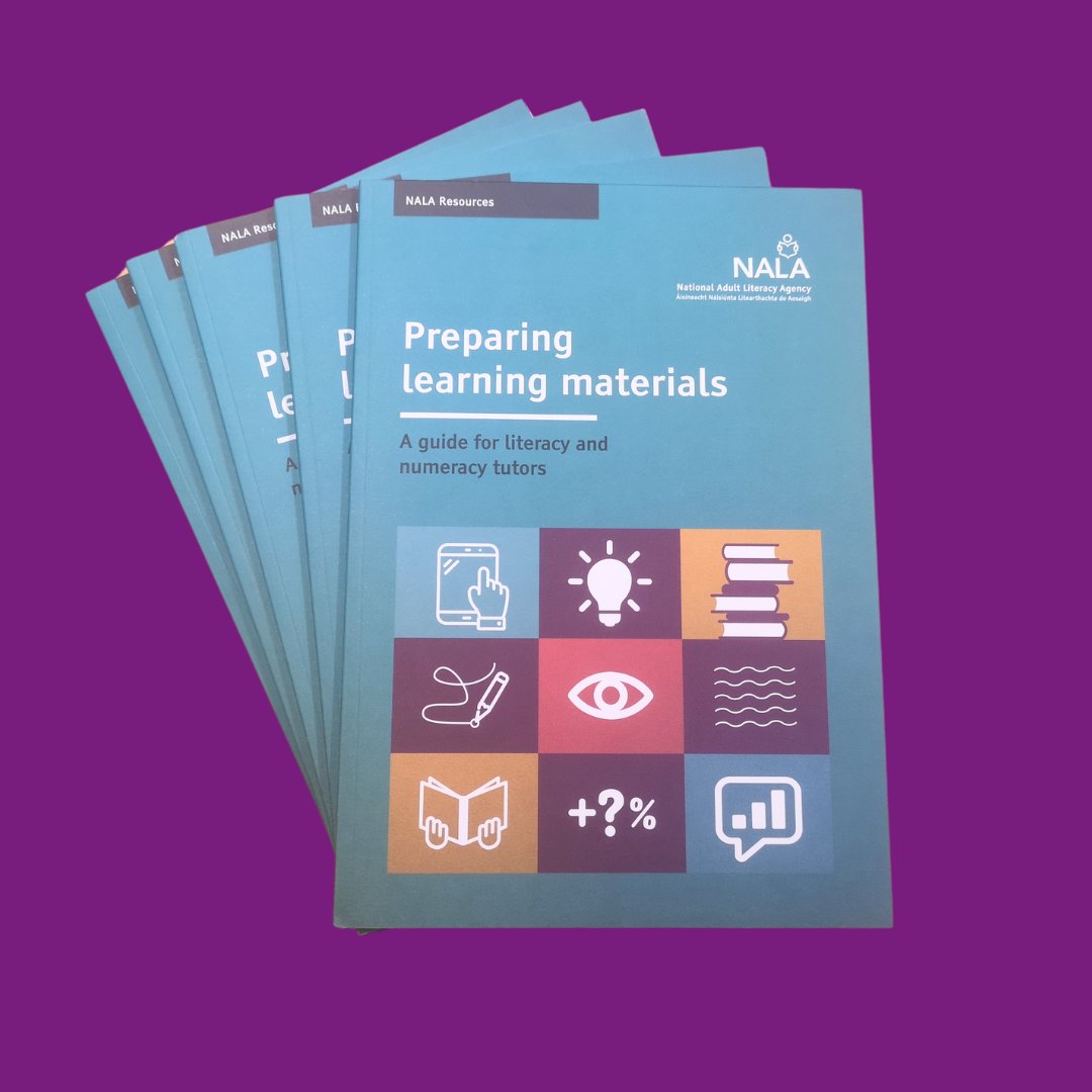 nalaireland's tweet image. &apos;Preparing Learning Materials&apos; is a guide for adult literacy and numeracy tutors. It has guidelines and practical ideas for writing and designing learning materials for adult literacy, numeracy and digital literacy work.

Read it online or download ⤵️
nala.ie/publications/p…