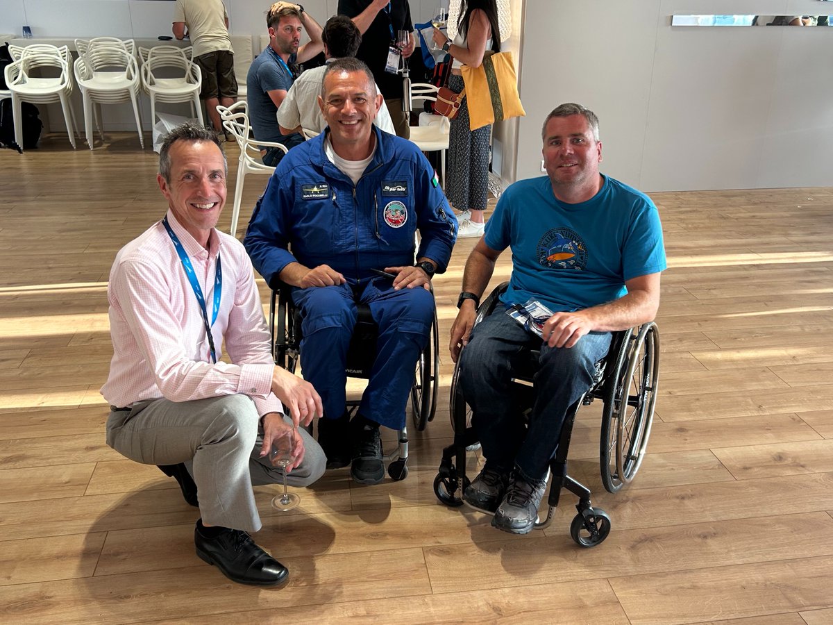 salondubourget's tweet photo. 🛩️ Honouring the International Day of Persons with Disabilities with the inspiring story of Paolo Pocobelli, paraplegic pilot who flew a Cap 10 at #PAS25 — and of Antoine Motillon, Europe’s first handisport gliding instructor.
Inclusion lifts aviation higher.

#PAS27 #Inclusion #AliPerTutti