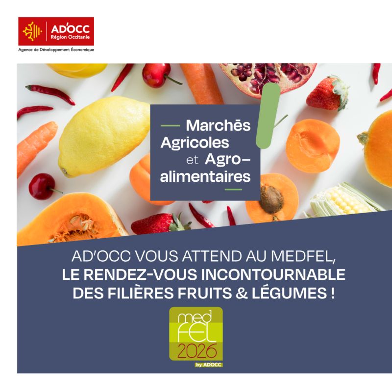 ADOCC_'s tweet photo. 🍑 medFEL 2026 : l’@Occitanie vous embarque ! 🍏
RDV les 28 & 29 avril 2026 à Perpignan pour le salon dédié aux Fruits & Légumes

Le pavillon Occitanie – @suddefrance ouvre ses inscriptions !
Vous êtes une entreprise agro ou un acteur de la filière ? C’est LE moment de :
✔️ Mettre en avant vos savoir-faire
✔️ Rencontrer des acheteurs français & internationaux
✔️ Booster votre visibilité
✔️ Saisir de nouvelles opportunités commerciales

🔗 Inscriptions ouvertes jusqu’au 31 janvier 2026 👉https://t.co/tLwNTlujqV
🚀 Rejoignez la dynamique régionale et faites rayonner l’Occitanie au medFEL !