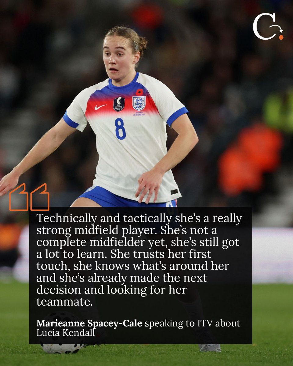 Marianne Spacey-Cale, director of women's football at Southampton, was full of praise for England's breakout midfielder Lucia Kendall. The 21-year-old scored her first senior goal in England's 2-0 win over Ghana at St Mary's. 

thecutback.com/p/lucia-kendal…