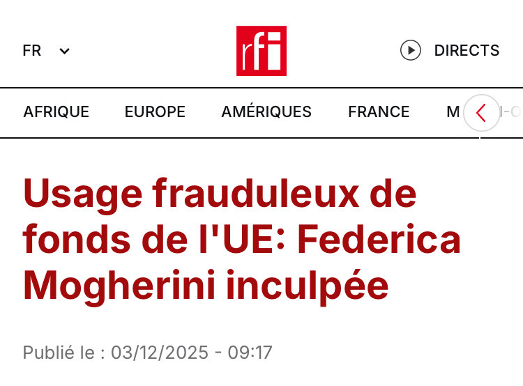 davideravera's tweet photo. 🚨#Eurogate #UE #EU | UPDATE | Bruxelles | L’ex responsabile della politica estera dell’Unione Europea, Federica #Mogherini, è stata incriminata formalmente al termine di un interrogatorio notturno, poi rilasciata con misure cautelari al pari degli altri due fermati. https://t.co/3LfDtInJPe