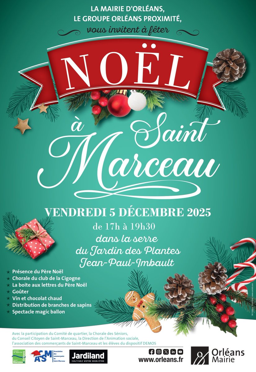 🎄 Vendredi 5 décembre, le Jardin des Plantes Jean-Paul Imbault s’illumine pour célébrer Noël !

🎅 Entre chorale, spectacle, rencontre avec le Père Noël, distribution de branches de sapin et goûter réconfortant, venez partager un moment convivial et magique !