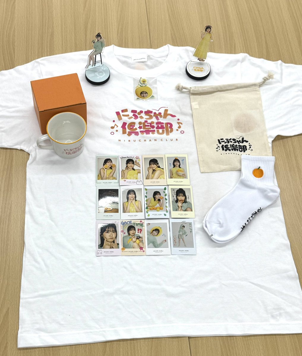 丹生ちゃんグッズの「にぶだらけセット」開封しました🍊全部可愛い