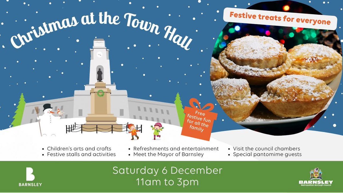 🎅 We are so excited to be running workshops this Saturday 6th December inside Barnsley Town Hall all part of Christmas at the Town Hall
🎅Drop in anytime between 11am - 3pm to make your very own flying reindeer, to take home and keep, learning the STEAM behind it all 🦌🛷🧪