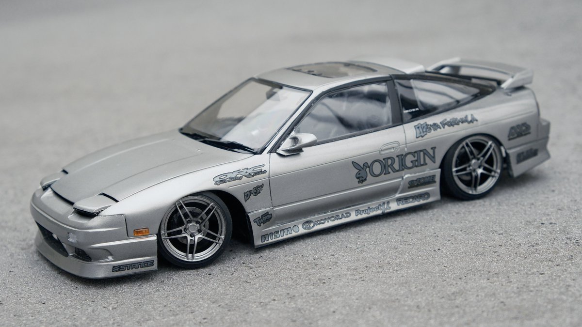 アオシマ 1/24 180SX 完成しました！ (ほぼ)初めてのカーモデル、色々