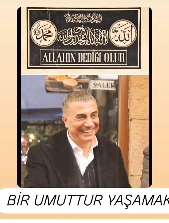 Kötü günde Allah der insanoğlu başı dara girince Hızır reis Sedat Peker der öyle olmaz her zaman Allah deyin ve reis Sedat Peker deyin dua edin