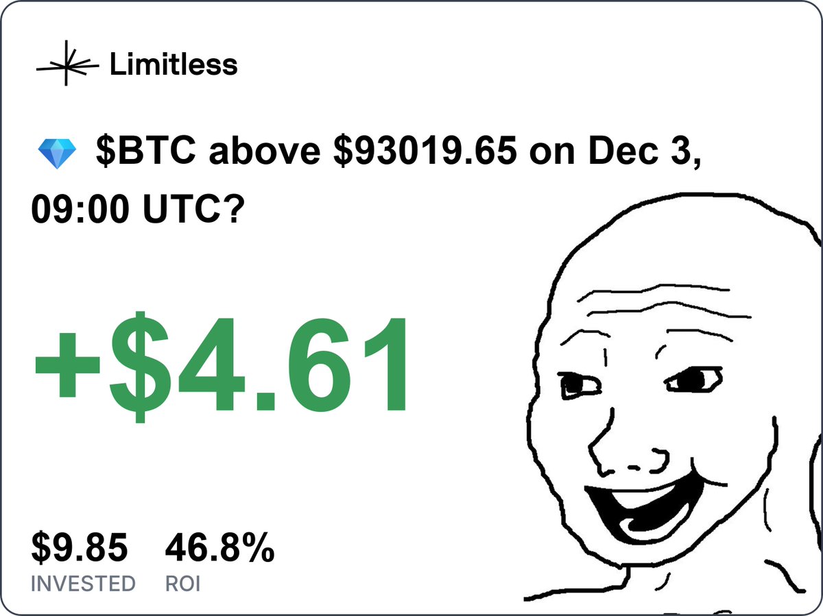 Yokai_Syndicate's tweet image. in the morning, I check my email, say hello, and drink a cup of coffee while visiting my favorite prediction site, @trylimitless. It is always nice to make a little money
 
 Stay limitless or not😉🙅‍♂️

👉limitless.exchange/?r=CV3QPT8194