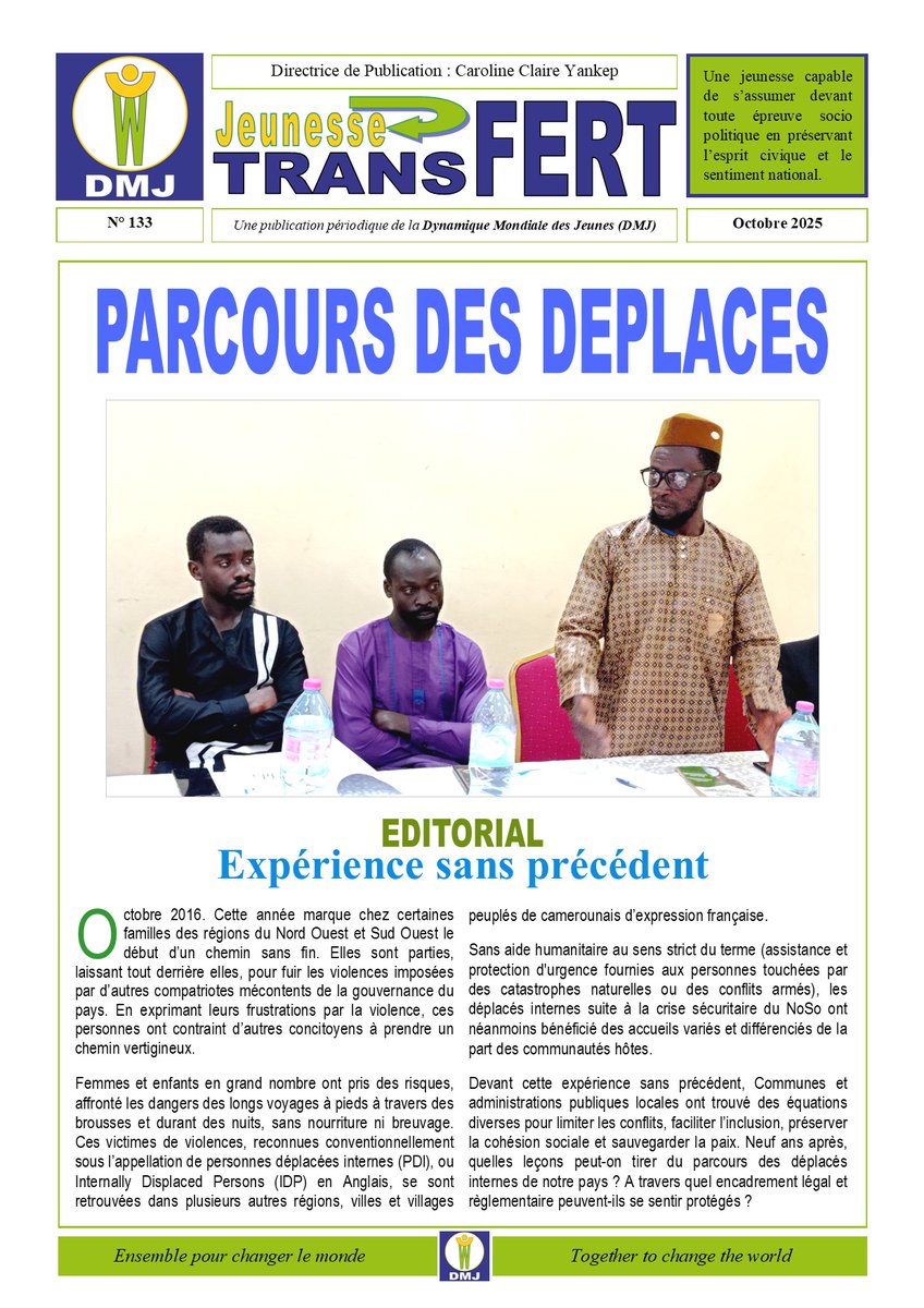 DMJ - Dynamique Mondiale des Jeunes tweet media