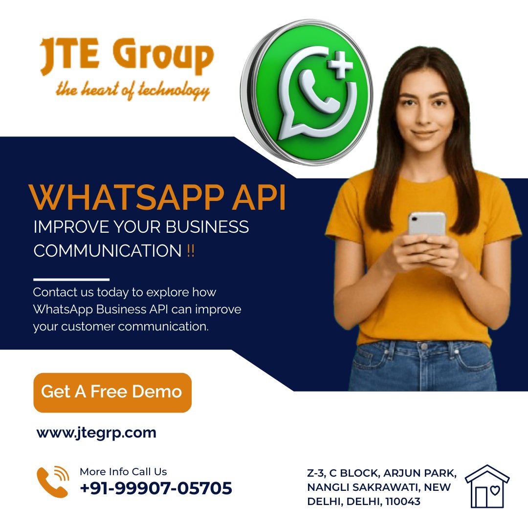 jtegroup's tweet image. Struggling to connect with your customers faster and more effectively? It’s time to upgrade your communication with the WhatsApp Business API by JTE Group.
:
📞 Get a FREE Demo Today!
👉 jtegrp.com
📲 +91-99907-05705
:
#WhatsAppAPI #BusinessGrowth #CustomerEngagement