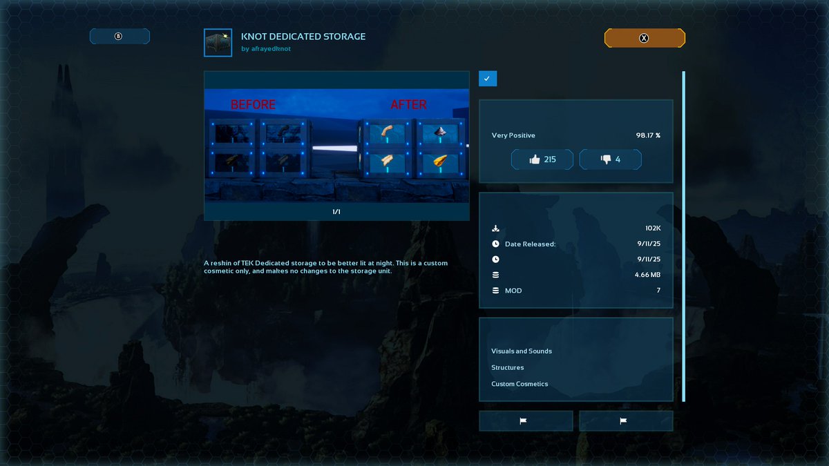 AoiShibafu_ARK's tweet image. トラメンオススメ
うちもお気に入りになった
TEK箱スキン

暗くても、ハッキリ見えます👀✨️

#ARK #ASA 
#ARKSurvivalAscended